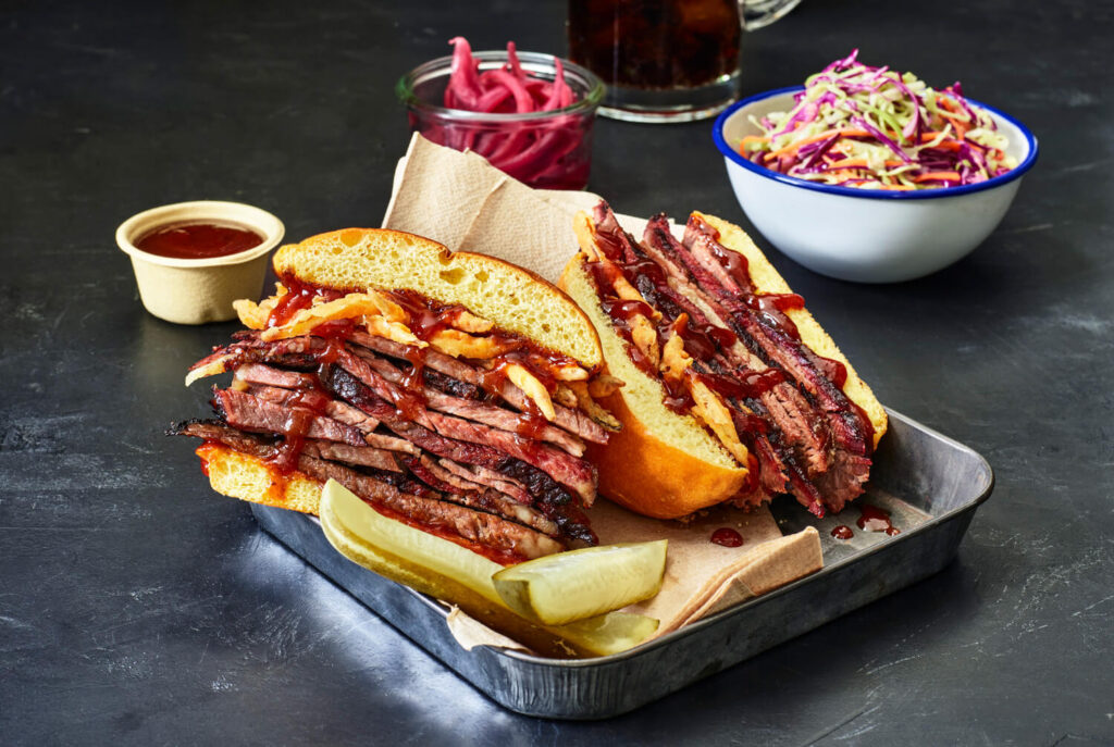 Smoked Brisket Burger Recipe Flavortown Hickory BBQ Sauce