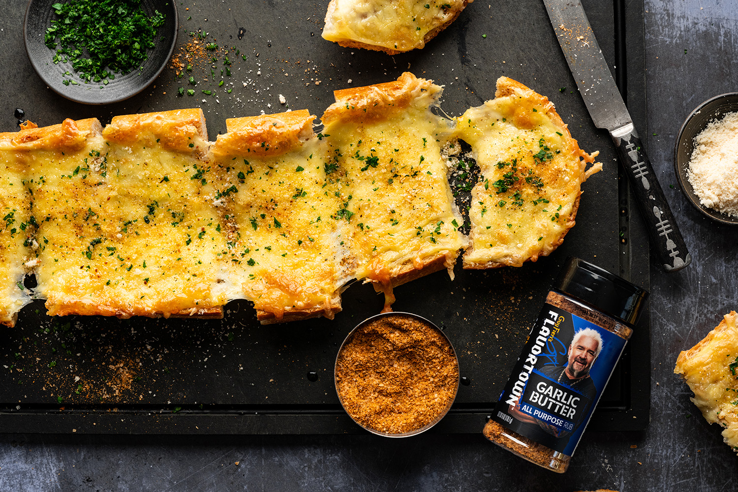 Garlicky Goodness Bread Bites Recipe made with Flavortown Garlic Butter Rub