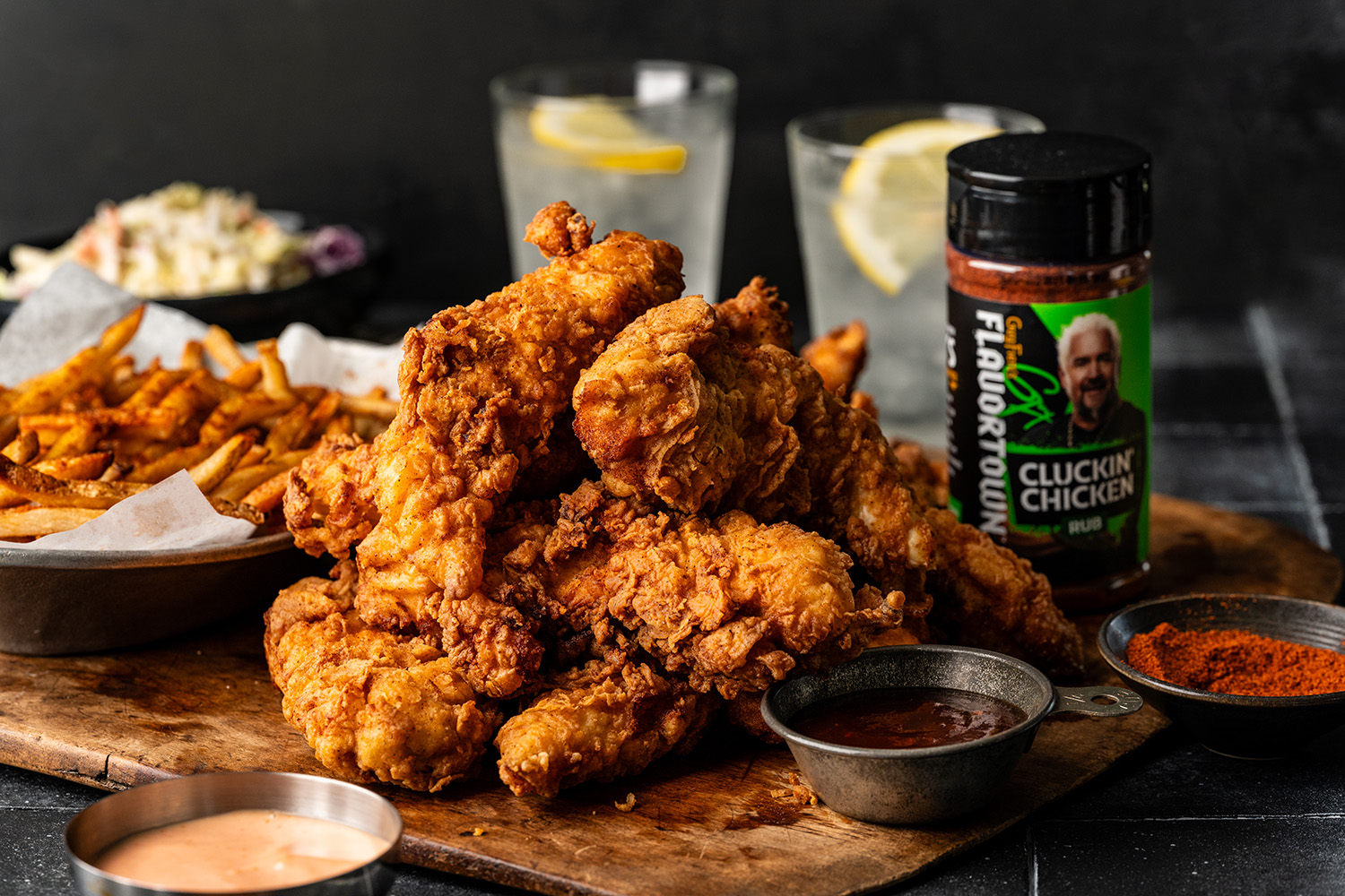 Buttermilk Fried Chicken Tenders made with Flavortown Cluckin’ Chicken Rub
