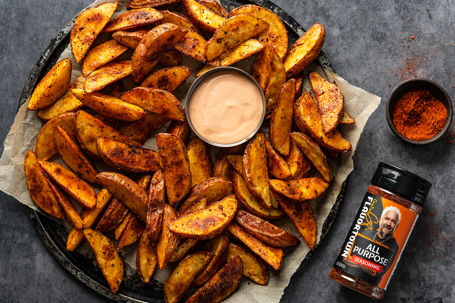 Crispy Seasoned Potato Wedges Recipe made with Flavortown All Purpose Seasoning