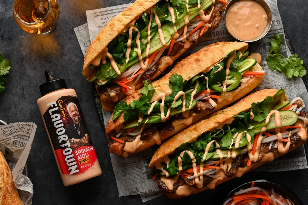 Bahn Mi with Sriracha Aioli